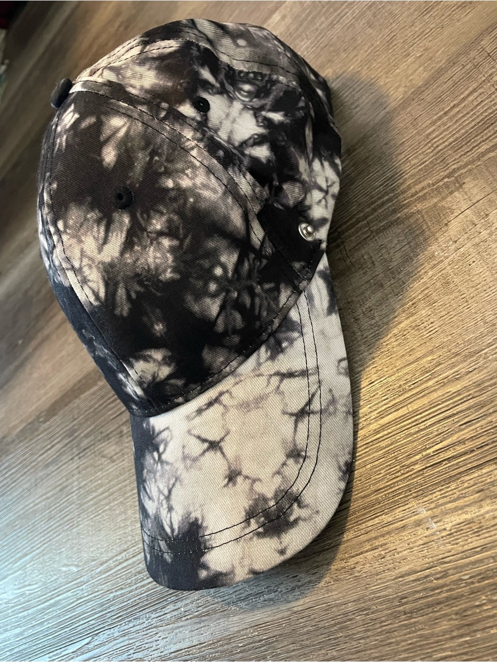 Unbranded Black & White Tie-Dye Baseball Cap